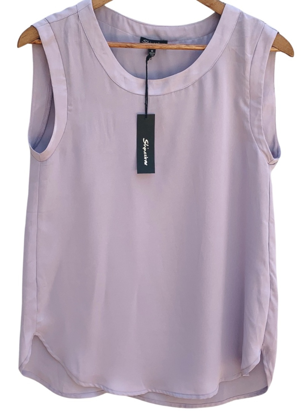 Shinestar Dusty Lilac Sleeveless Chiffon Blouse Top Size Medium NWT